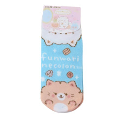 Japan San-X Socks - Funwarinecolon / Fluffy Cat Blue