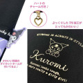 Japan Sanrio Zipper Tote Bag - Kuromi : Gold Foil Print - 4