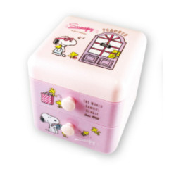 Japan Peanuts Chest Drawer - Snoopy & Woodstock / Pink