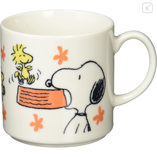 Japan Peanuts Porcelain Mug - Snoopy & Woodstock / Food - 1