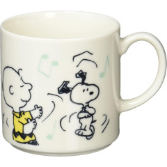 Japan Peanuts Porcelain Mug - Snoopy / Dance