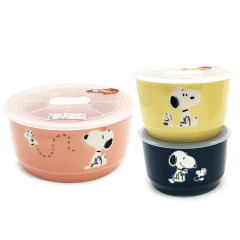 Japan Peanuts Ceramic Bowl & Lid Gift Set - Snoopy