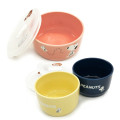 Japan Peanuts Ceramic Bowl & Lid Gift Set - Snoopy - 2