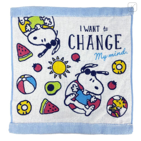 Japan Peanuts Mini Towel Handkerchief - Snoopy / Summer - 1