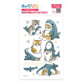 Japan Mofusand Charapita Iron Print Postcard - Cat / Shark Nyan - 1