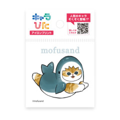 Japan Mofusand Charapita Iron Print Mini - Cat / Shark Nyan Happy