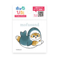 Japan Mofusand Charapita Iron Print Mini - Cat / Shark Nyan Happy - 1