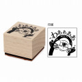 Japan Mofusand Wooden Stamp - Cat : Shark Surprise - 1