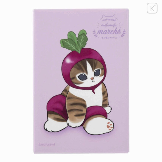 Japan Mofusand Marche Square Magnet - Vegetable Cat / Radish Nyan - 1