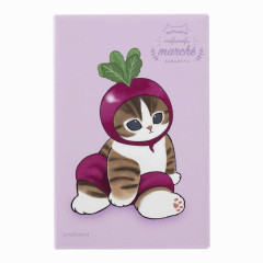 Japan Mofusand Marche Square Magnet - Vegetable Cat / Radish Nyan