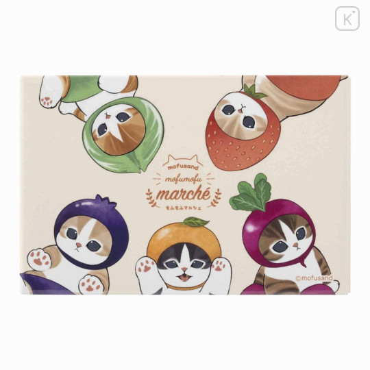 Japan Mofusand Marche Square Magnet - Vegetable Cat / Orange - 1