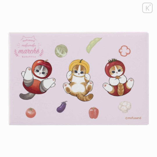 Japan Mofusand Marche Square Magnet - Vegetable Cat / Pink - 1