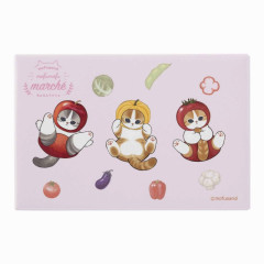 Japan Mofusand Marche Square Magnet - Vegetable Cat / Pink