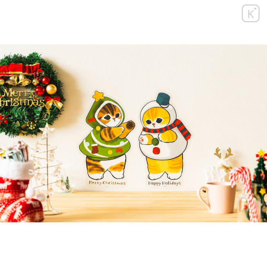 Japan Mofusand Wall Sticker - Snowman Cat - 2