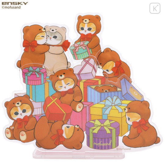 Japan Mofusand Exhibition 2way Pickrill Stand - Cat : Bear Hug Plant Marker Garden Stakes - 4