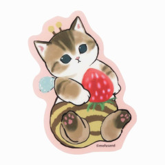 Japan Mofusand Vinyl Sticker - Cat / Bee Nyan Strawberry