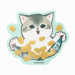 Japan Mofusand Vinyl Sticker - Cat / Nyan Potato Chips
