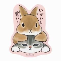 Japan Mofusand Vinyl Sticker - Cat / Rabbit Nyan Large & Heavy