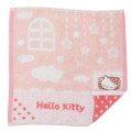 Japan Sanrio Jacquard Towel Handkerchief - Hello Kitty / Good Night - 1