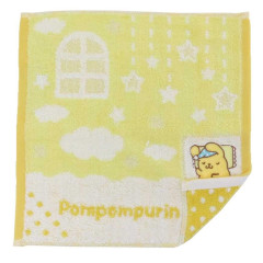 Japan Sanrio Jacquard Towel Handkerchief - Pompompurin / Good Night