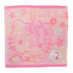 Japan Sanrio Jacquard Embroidered Towel Handkerchief - Hello Kitty / Gradient Color