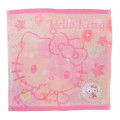 Japan Sanrio Jacquard Embroidered Towel Handkerchief - Hello Kitty / Gradient Color - 1