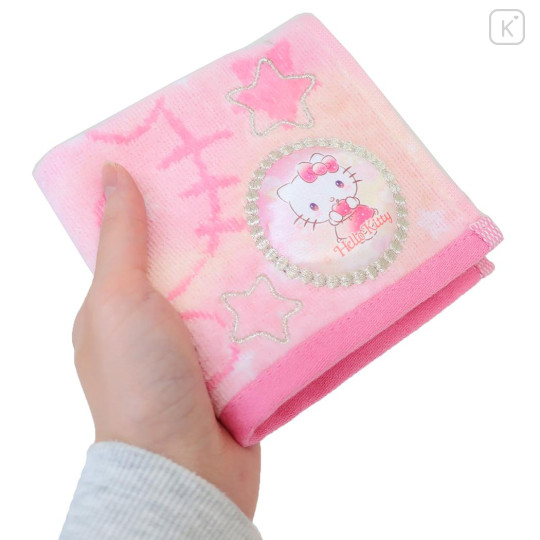 Japan Sanrio Jacquard Embroidered Towel Handkerchief - Hello Kitty / Gradient Color - 3