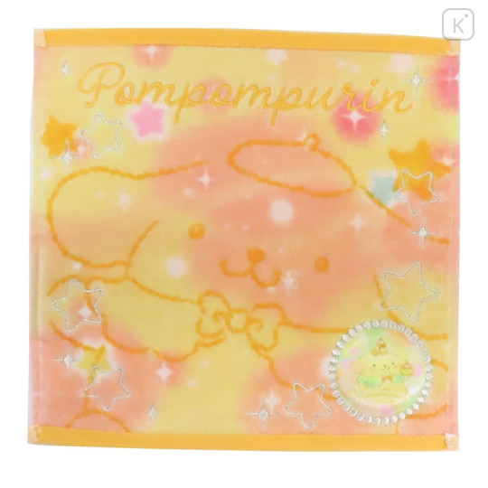 Japan Sanrio Jacquard Embroidered Towel Handkerchief - Pompompurin / Gradient Color - 1