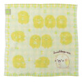 Japan San-X Jacquard Embroidered Towel Handkerchief - Sumikko Gurashi / Neko Silhouette - 1