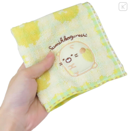 Japan San-X Jacquard Embroidered Towel Handkerchief - Sumikko Gurashi / Neko Silhouette - 3