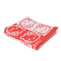 Japan Sanrio Jacquard Towel Handkerchief - Hello Kitty / Red - 2
