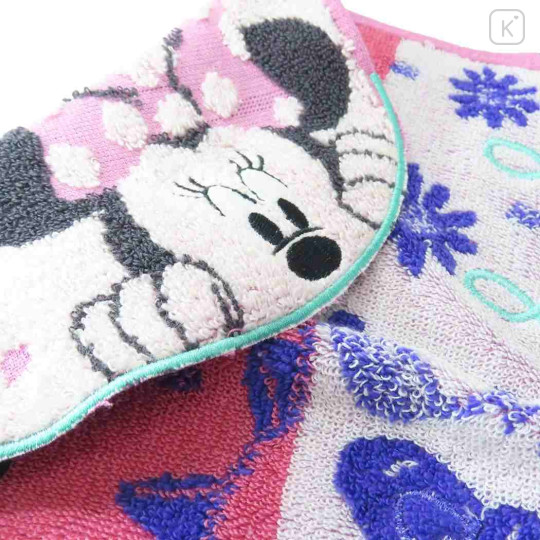 Japan Disney Jacquard Mini Towel Handkerchief - Minnie Mouse : Peekaboo - 2