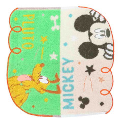 Japan Disney Jacquard Mini Towel Handkerchief - Mickey Mouse & Pluto : Peekaboo