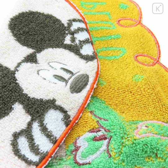 Japan Disney Jacquard Mini Towel Handkerchief - Mickey Mouse & Pluto : Peekaboo - 2