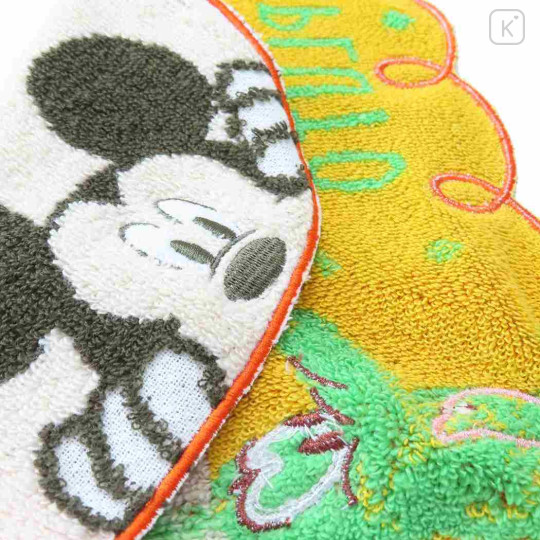Japan Disney Store Jacquard Mini Towel Handkerchief - Mickey Mouse & Pluto / Peekaboo - 2