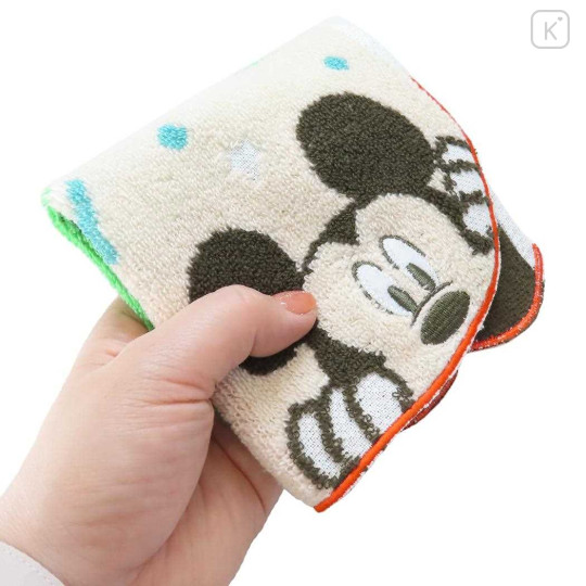 Japan Disney Jacquard Mini Towel Handkerchief - Mickey Mouse & Pluto : Peekaboo - 3