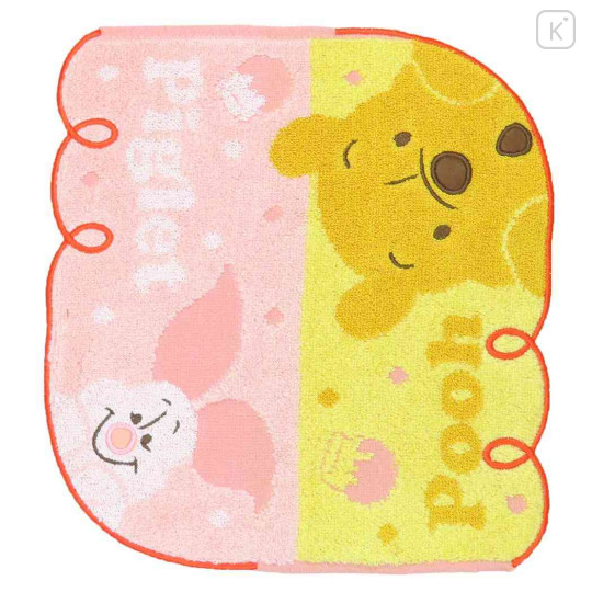 Japan Disney Jacquard Mini Towel Handkerchief - Pooh & Piglet : Peekaboo - 1