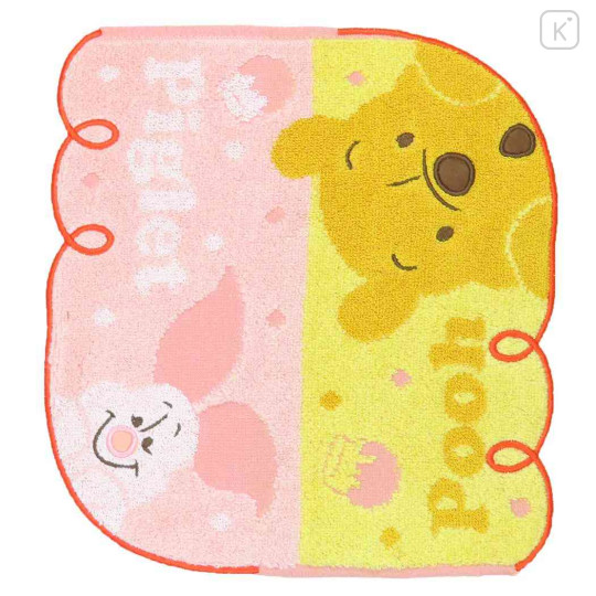Japan Disney Store Jacquard Mini Towel Handkerchief - Pooh & Piglet / Peekaboo - 1