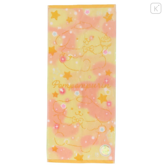 Japan Sanrio Jacquard Embroidered Long Towel - Pompompurin / Gradient Color - 1