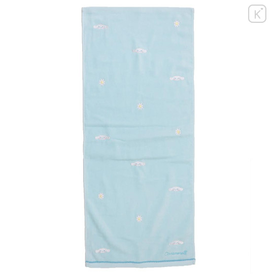 Japan Sanrio Jacquard Embroidered Long Towel - Cinnamoroll / Faces - 1