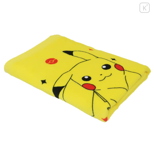Japan Pokemon Bath Towel - Pikachu / Smile - 3
