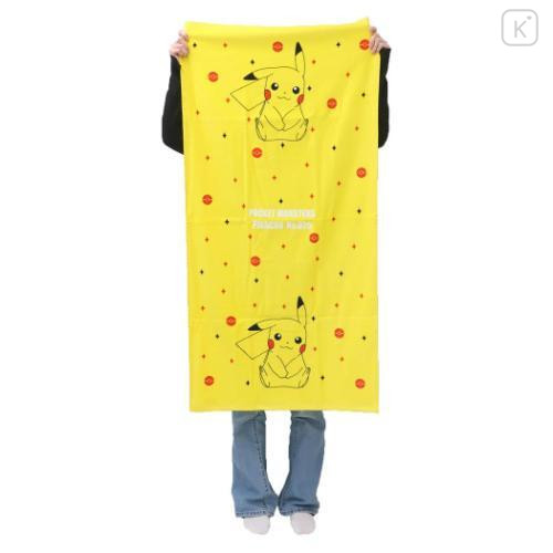 Japan Pokemon Bath Towel - Pikachu / Smile - 4