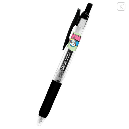 Japan Doraemon Sarasa Clip Gel Pen - Black / Let's Go - 1