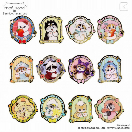Japan Sanrio × Mofusand Pin Collection 12pcs Set - 1