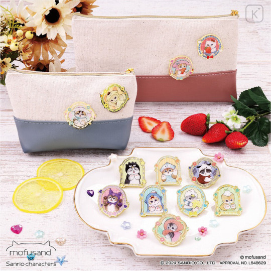 Japan Sanrio × Mofusand Pin Collection 12pcs Set - 2