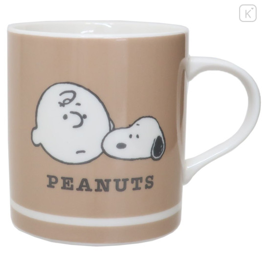 Japan Peanuts Porcelain Mug - Snoopy / Light Brown - 1