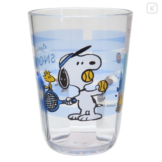 Japan Peanuts Acrylic Clear Tumbler - Snoopy / Tennis - 1