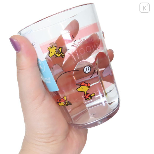 Japan Peanuts Acrylic Clear Tumbler - Snoopy / Baseball - 2