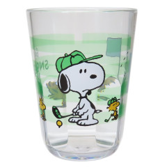 Japan Peanuts Acrylic Clear Tumbler - Snoopy / Golf