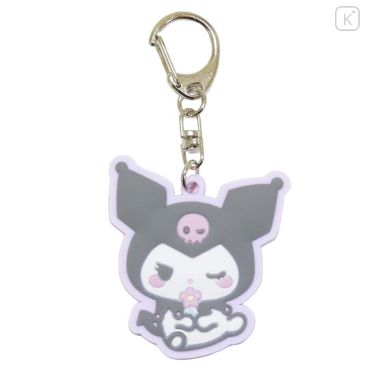 Japan Sanrio Rubber Keychain - Kuromi / Flora - 1